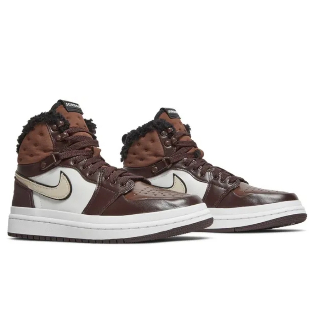 Nike Air Jordan 1 Acclimate Women's Shoes Brown Oatmeal White 7.5 NWT
